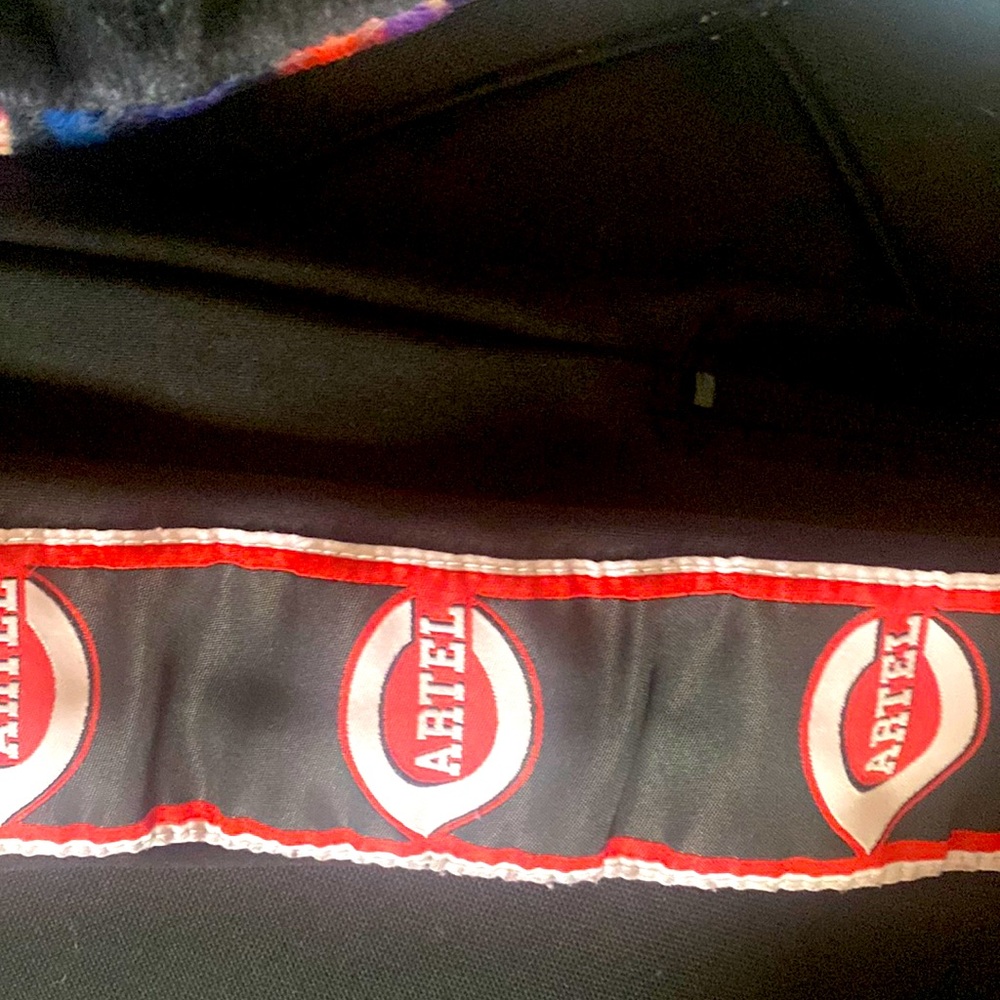 Mens black and red sweat pants